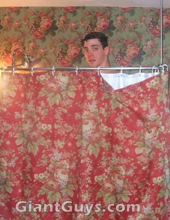taller than shower curtain
